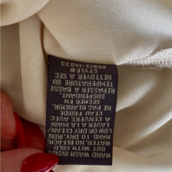 Suzy Shier Cream and Black Lace Detail Blouse - Picture 10 of 11